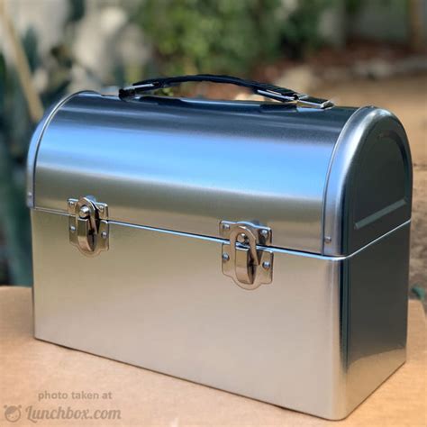 metal lunch box dome navy|Dome Top Metal Lunch Box .